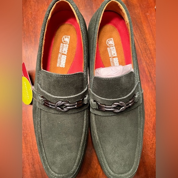 ? Stacy Adams Ravelle Men\'s Green Suede Loafers size 7 *New in Box main image 7